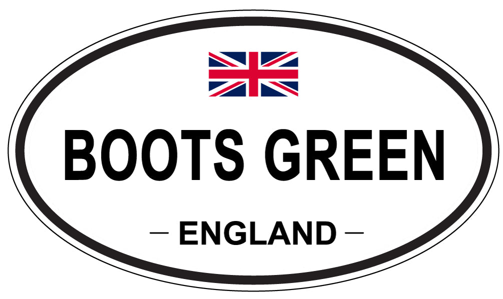 BOOTS GREEN, ENGLAND - Oval Sticker