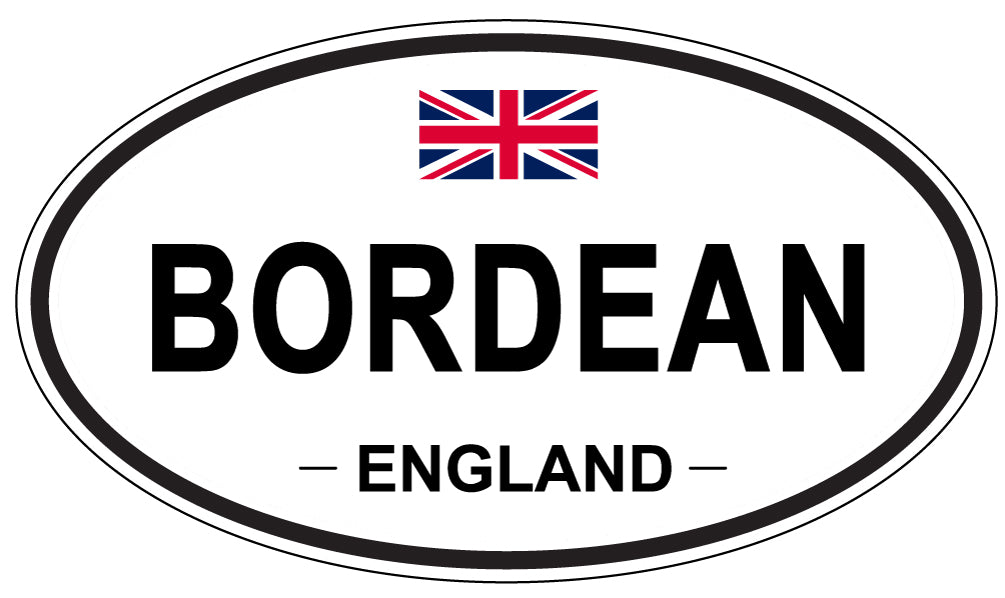 BORDEAN, ENGLAND - Oval Sticker