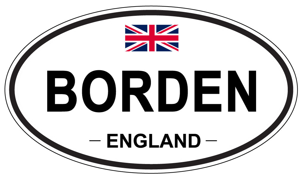 BORDEN, ENGLAND - Oval Sticker