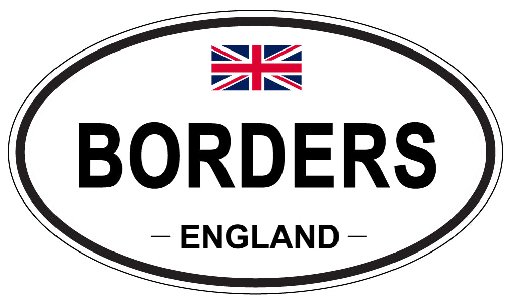 BORDERS, ENGLAND - Oval Sticker