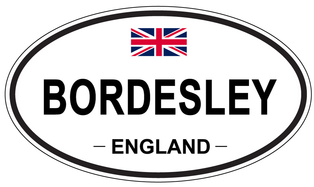 BORDESLEY, ENGLAND - Oval Sticker