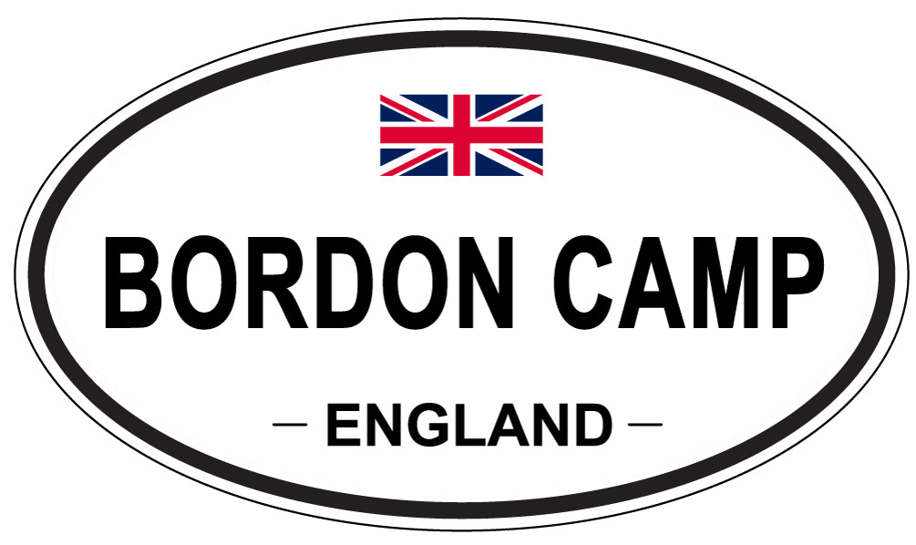 BORDON CAMP, ENGLAND - Oval Sticker