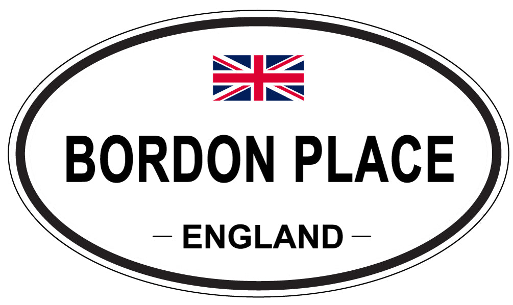 BORDON PLACE, ENGLAND - Oval Sticker
