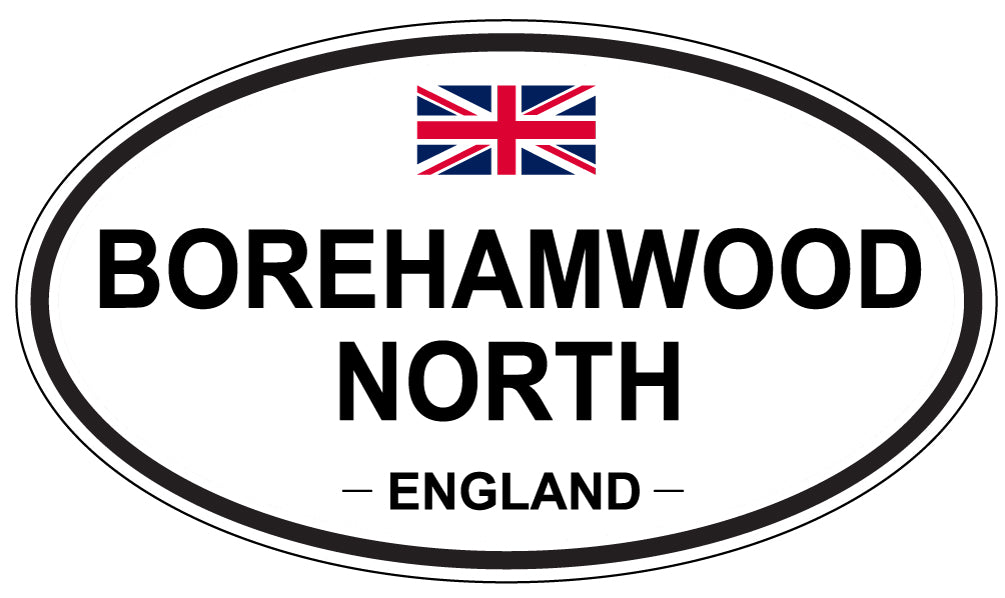 BOREHAMWOOD NORTH, ENGLAND - Oval Sticker