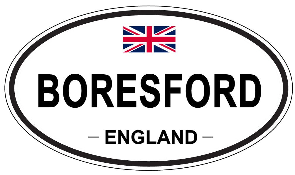 BORESFORD, ENGLAND - Oval Sticker