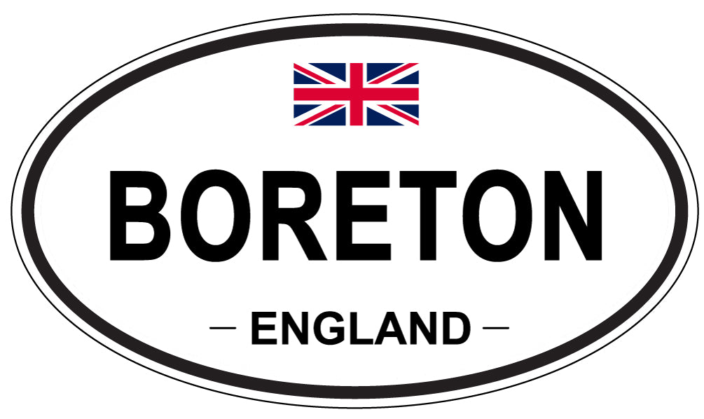 BORETON, ENGLAND - Oval Sticker