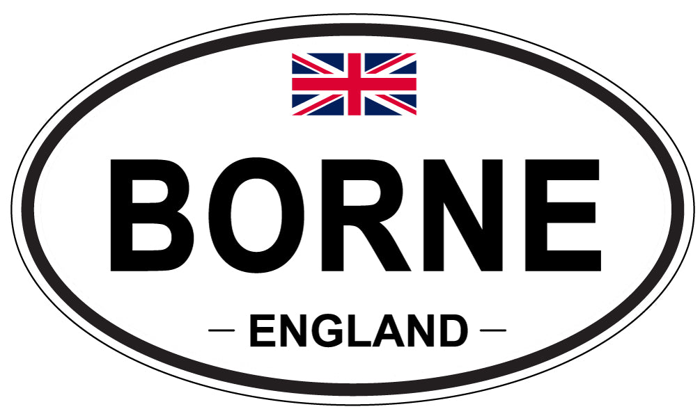BORNE, ENGLAND - Oval Sticker
