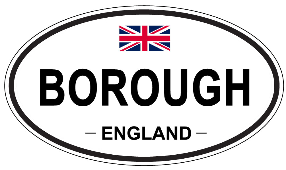 BOROUGH, ENGLAND - Oval Sticker
