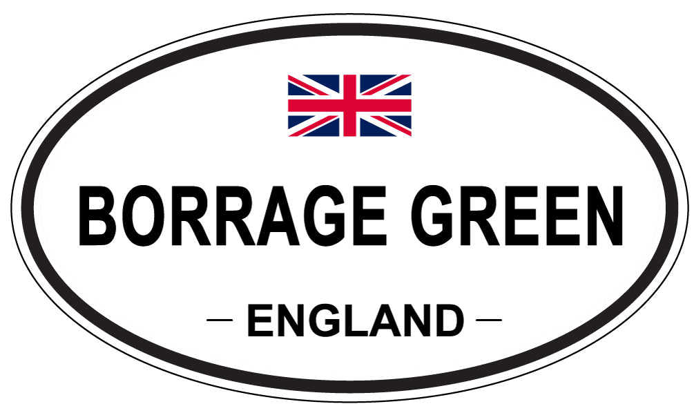 BORRAGE GREEN, ENGLAND - Oval Sticker