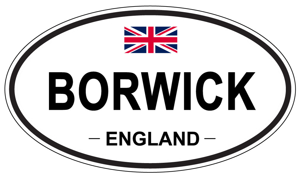 BORWICK, ENGLAND - Oval Sticker