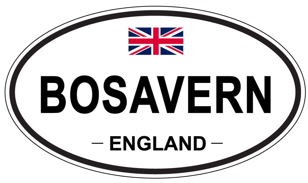 BOSAVERN, ENGLAND - Oval Sticker