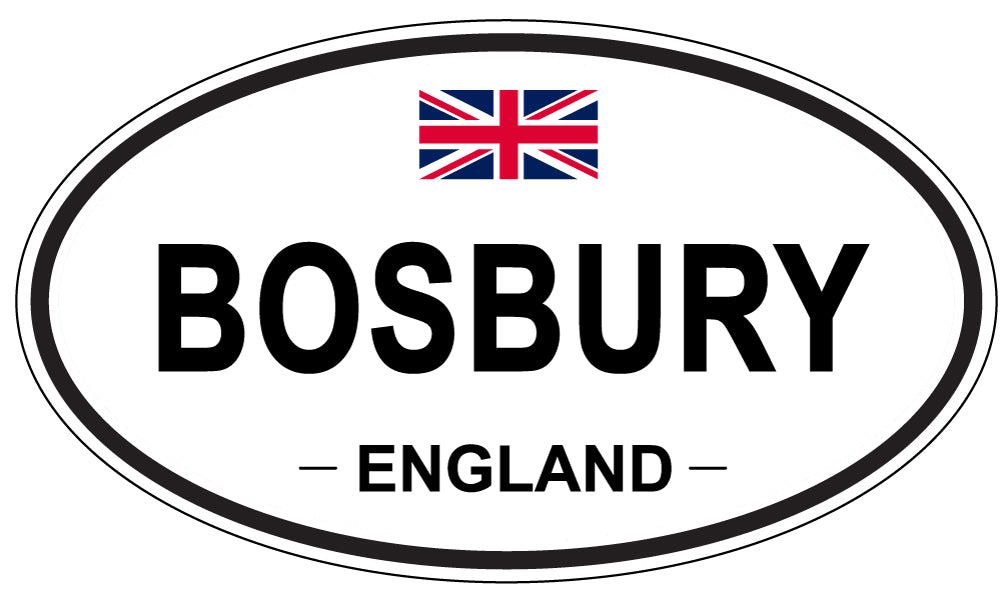 BOSBURY, ENGLAND - Oval Sticker