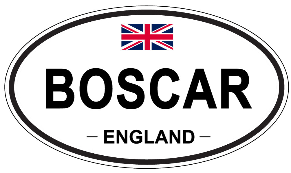 BOSCAR, England - Oval Magnet