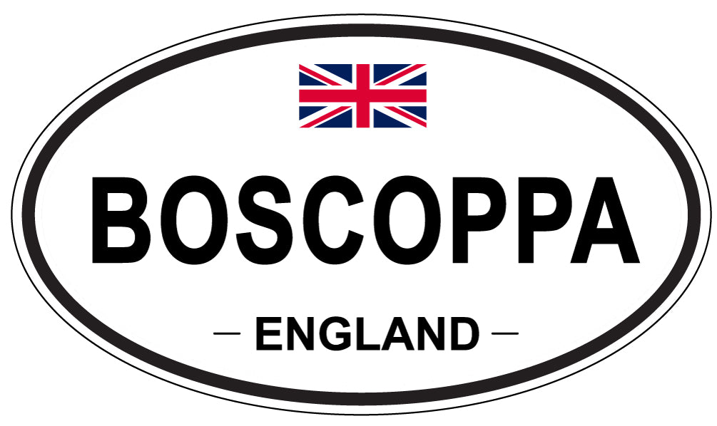 BOSCOPPA, ENGLAND - Oval Sticker