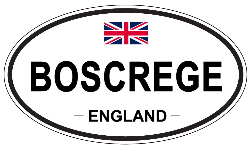 BOSCREGE, ENGLAND - Oval Sticker