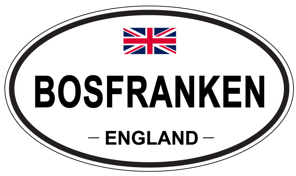 BOSFRANKEN, ENGLAND - Oval Sticker