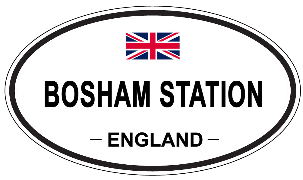 BOSHAM STATION, ENGLAND - Oval Sticker