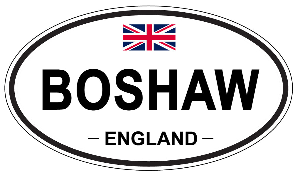 BOSHAW, ENGLAND - Oval Sticker