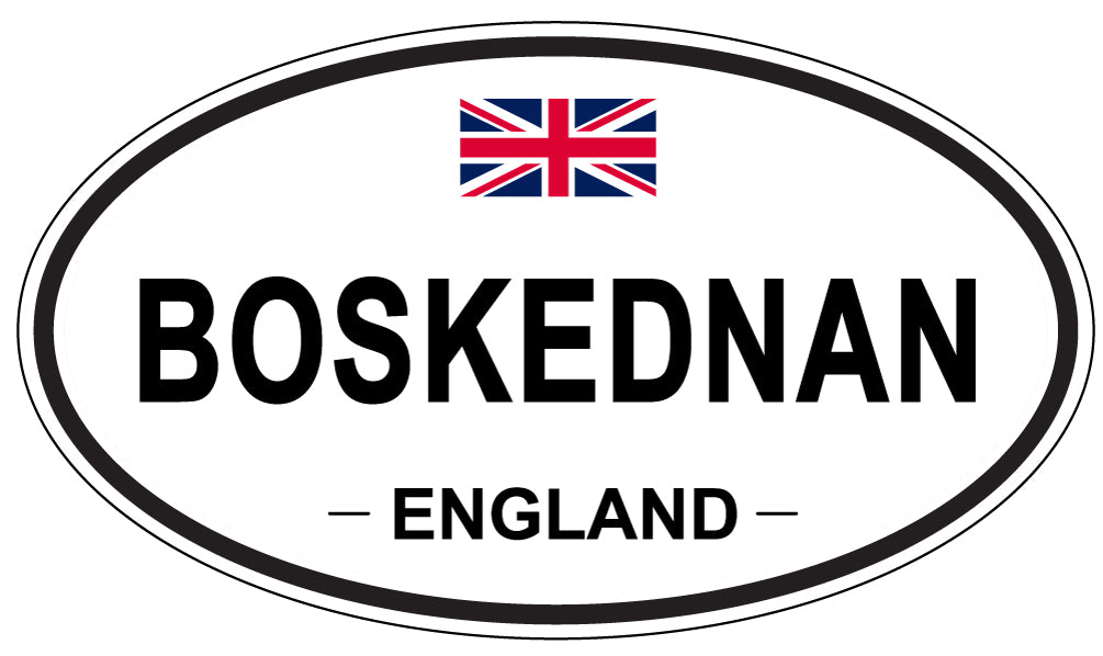 BOSKEDNAN, ENGLAND - Oval Sticker