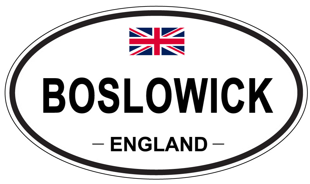 BOSLOWICK, ENGLAND - Oval Sticker