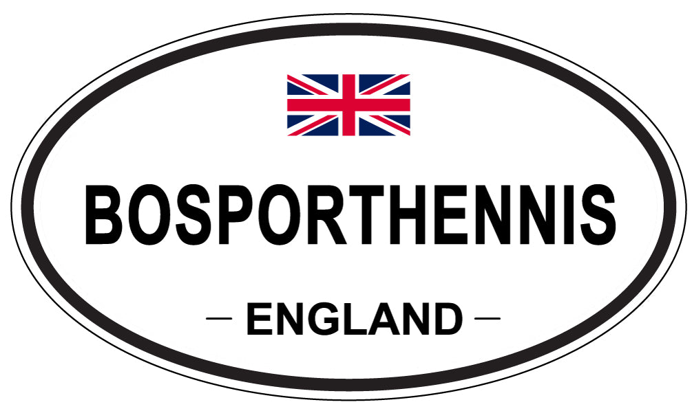BOSPORTHENNIS, ENGLAND - Oval Sticker