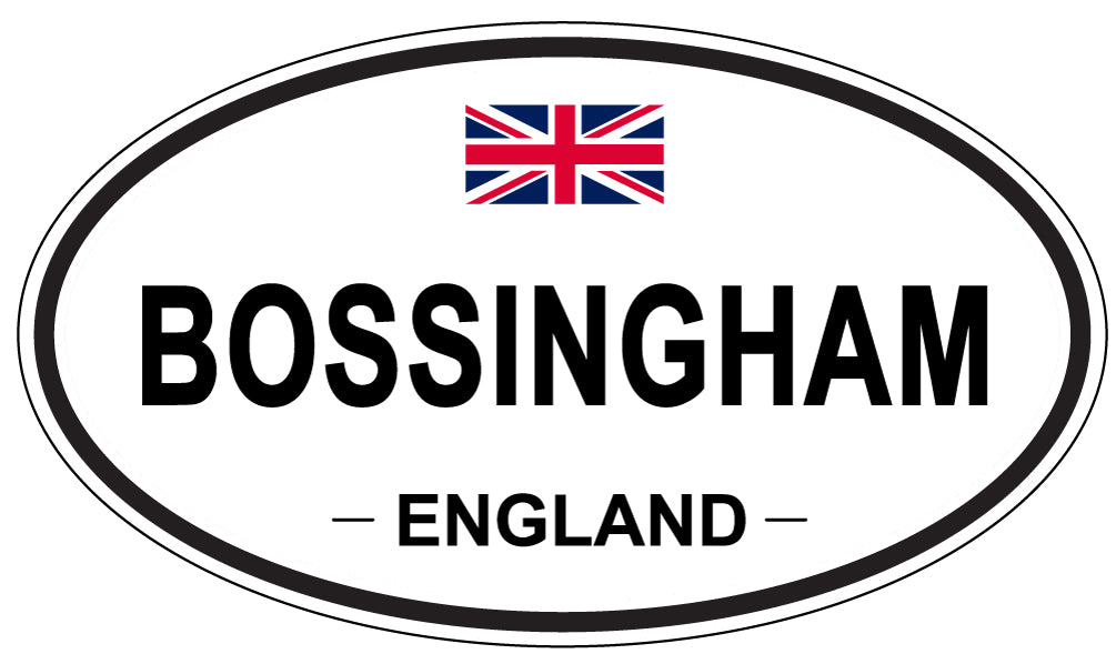 BOSSINGHAM, ENGLAND - Oval Sticker