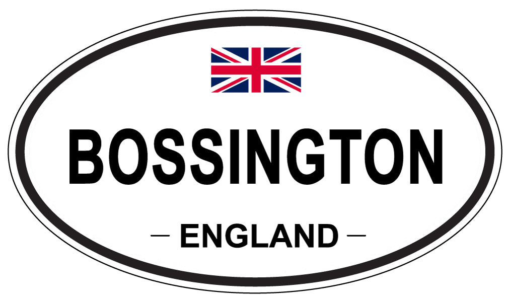 BOSSINGTON, ENGLAND - Oval Sticker