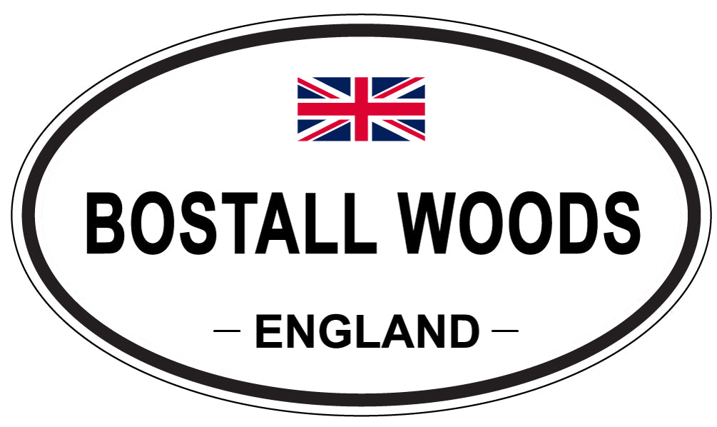 BOSTALL WOODS, ENGLAND - Oval Sticker