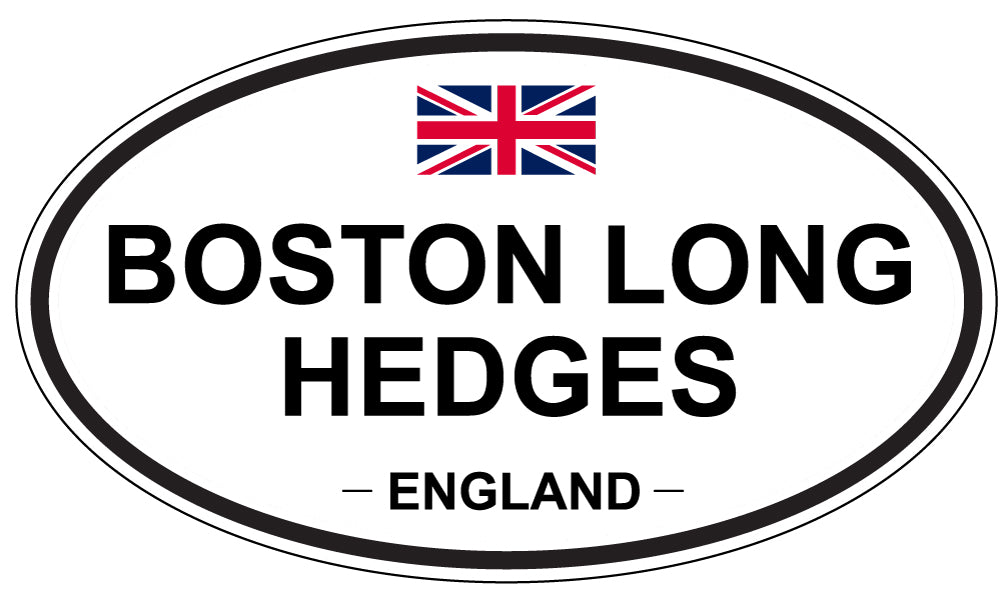 BOSTON LONG HEDGES, ENGLAND - Oval Sticker