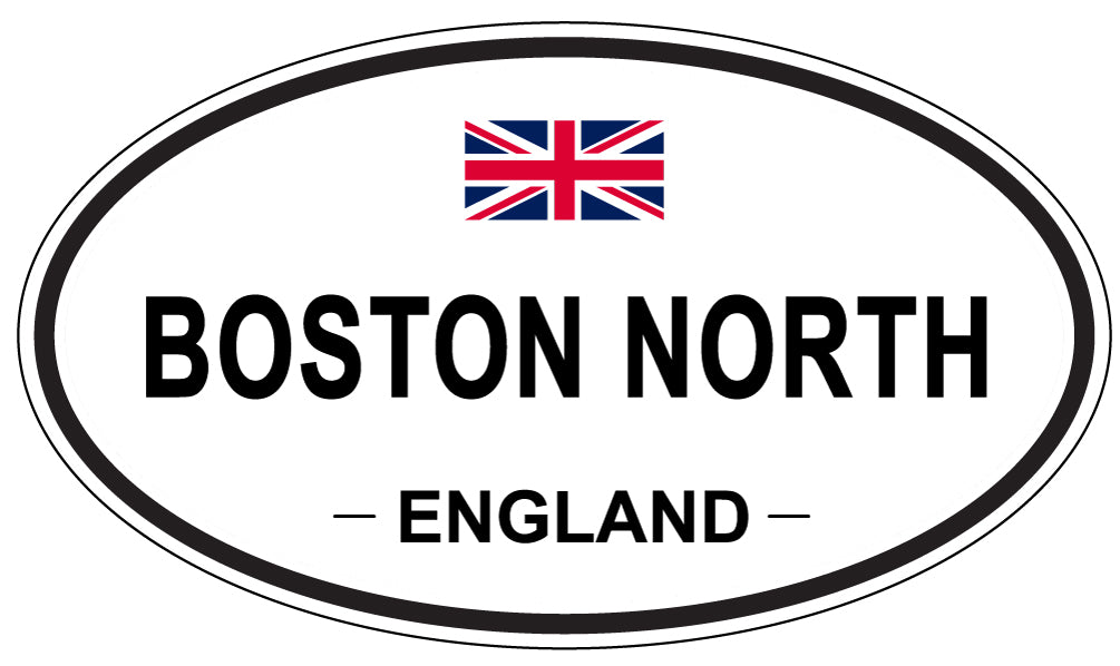 BOSTON NORTH, ENGLAND - Oval Sticker