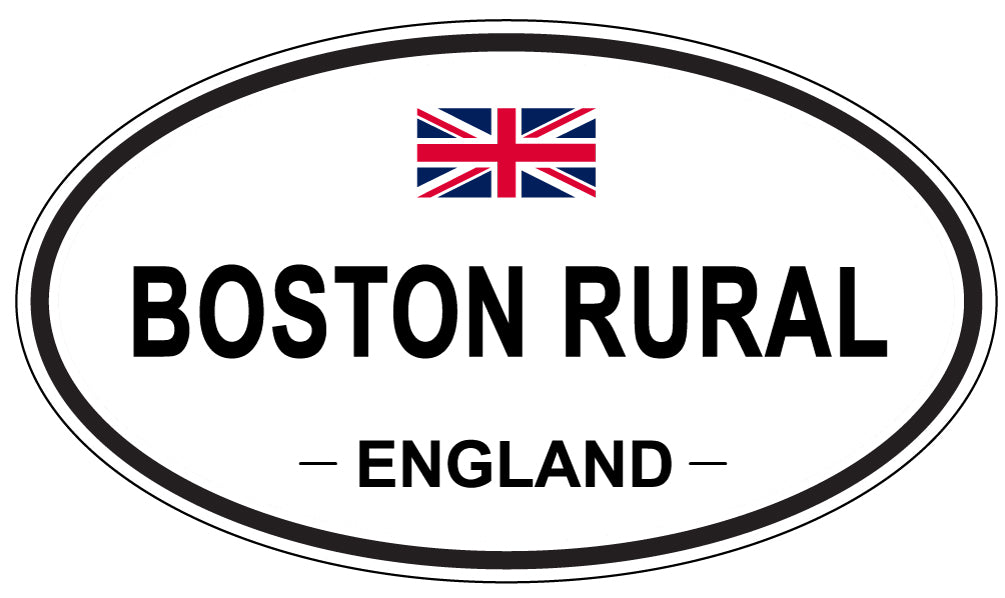 BOSTON RURAL, ENGLAND - Oval Sticker
