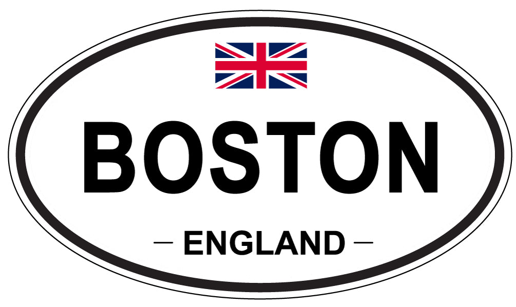 BOSTON, ENGLAND - Oval Sticker