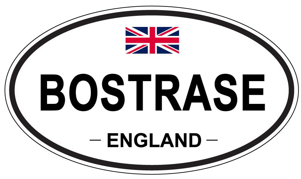 BOSTRASE, ENGLAND - Oval Sticker