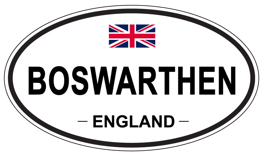 BOSWARTHEN, ENGLAND - Oval Sticker