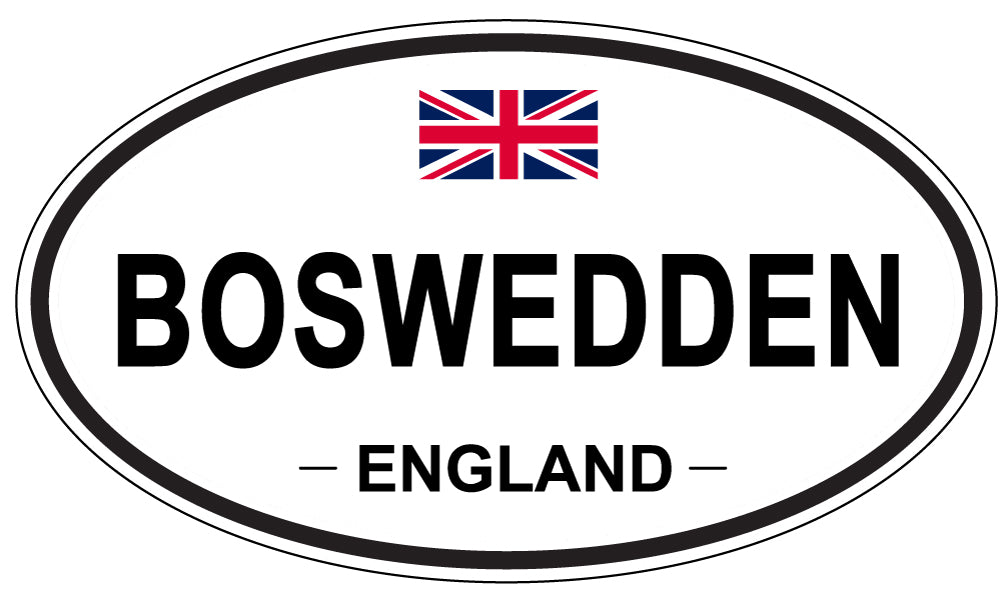 BOSWEDDEN, ENGLAND - Oval Sticker
