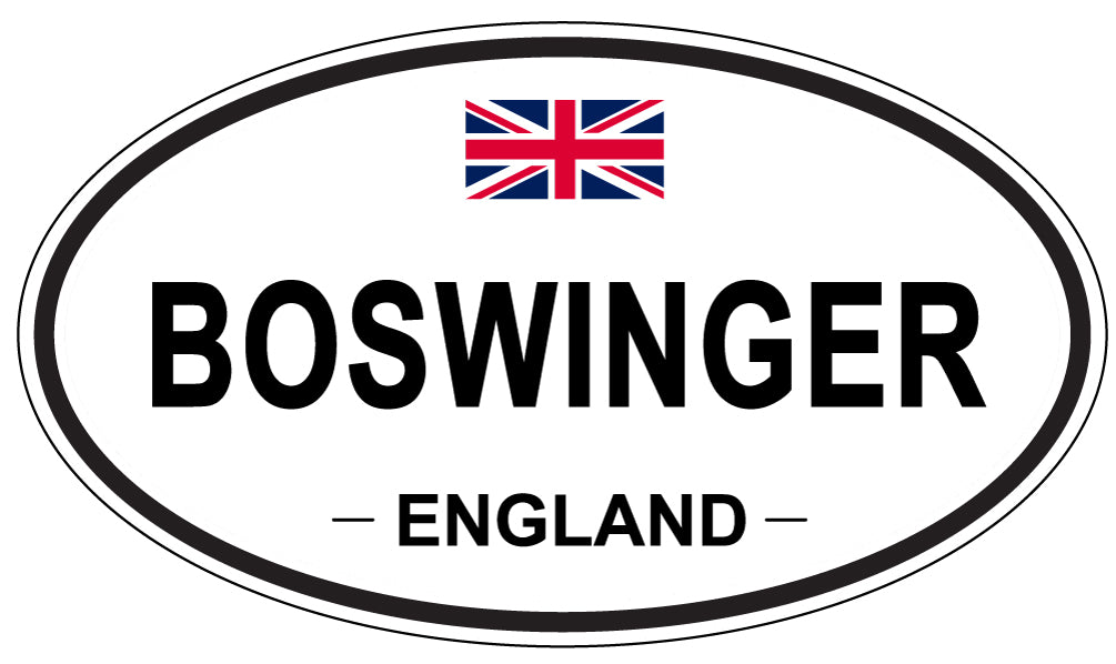BOSWINGER, ENGLAND - Oval Sticker