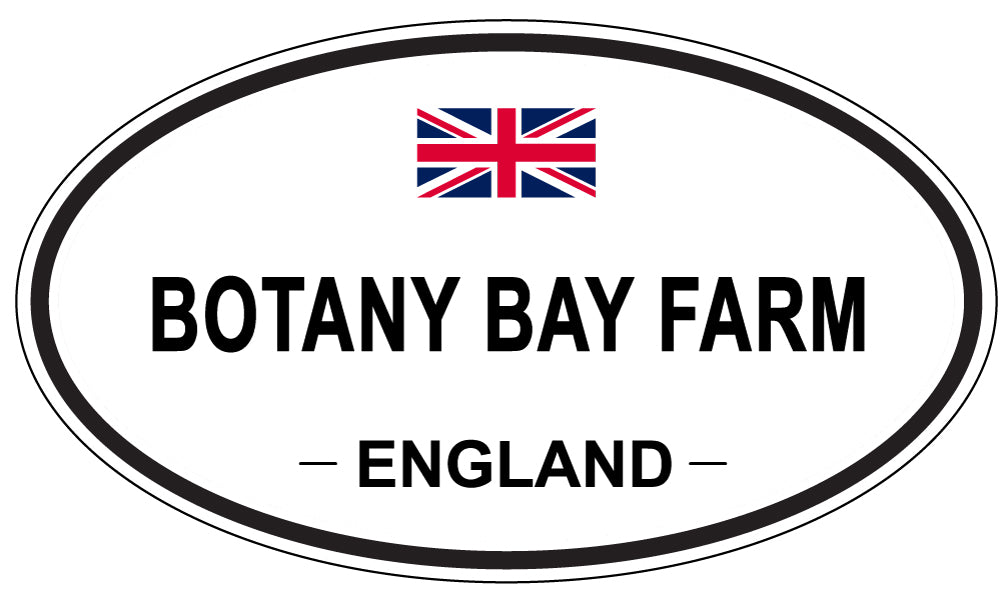 BOTANY BAY FARM, ENGLAND - Oval Sticker