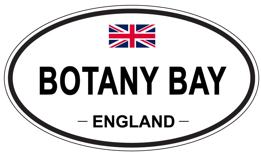 BOTANY BAY, ENGLAND - Oval Sticker