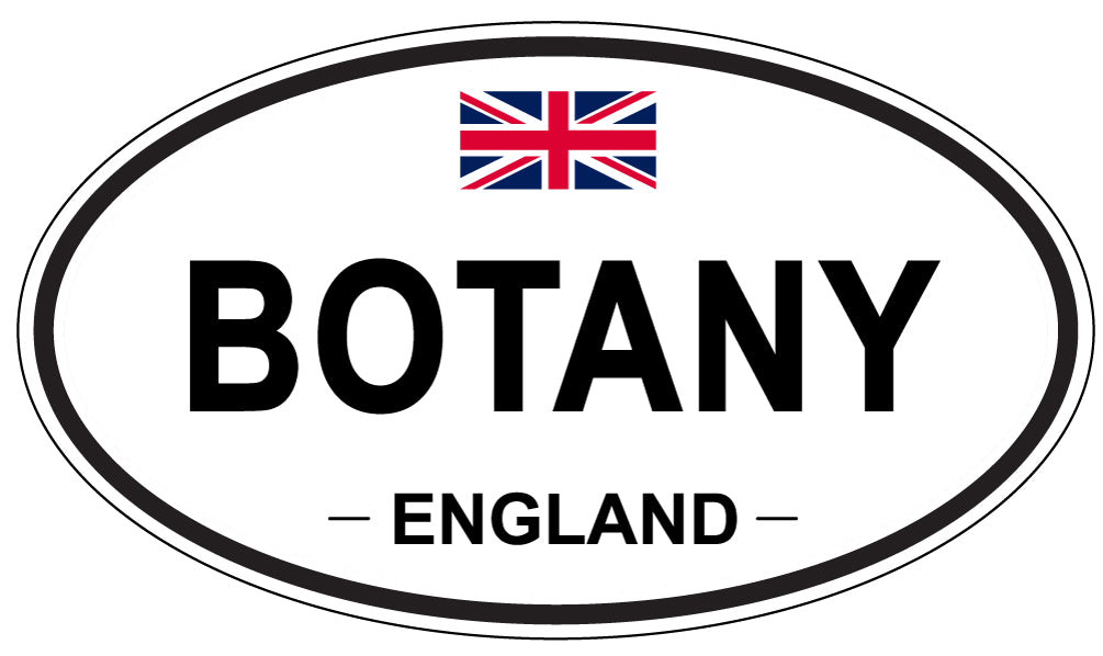 BOTANY, ENGLAND - Oval Sticker
