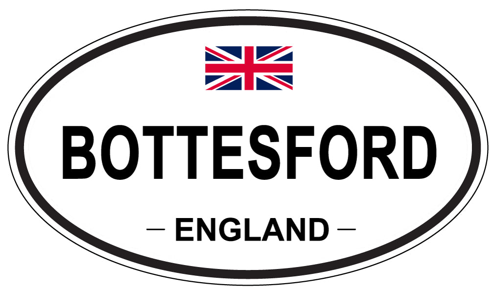 BOTTESFORD, ENGLAND - Oval Sticker