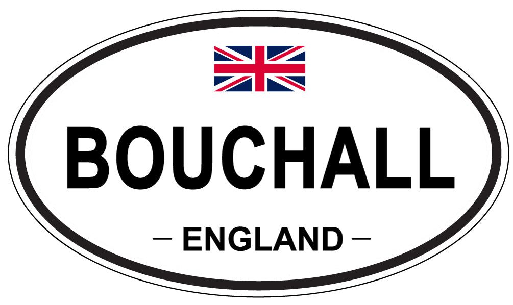 BOUCHALL, ENGLAND - Oval Sticker