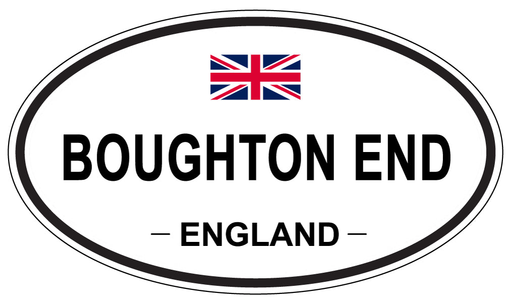 BOUGHTON END, ENGLAND - Oval Sticker