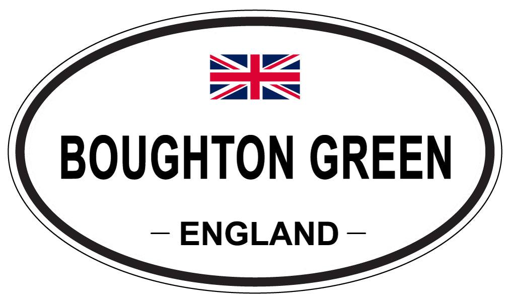 BOUGHTON GREEN, ENGLAND - Oval Sticker