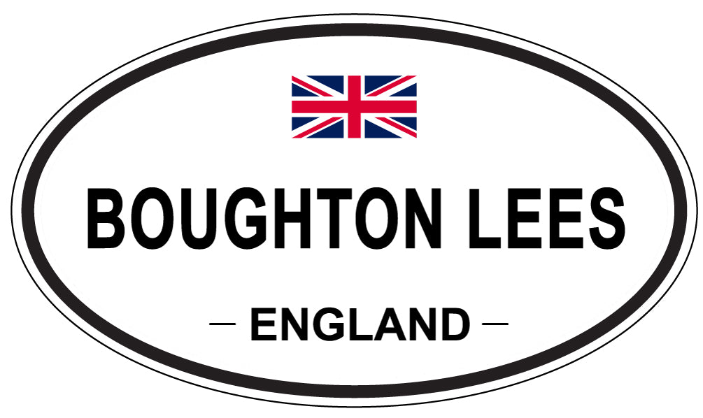 BOUGHTON LEES, ENGLAND - Oval Sticker