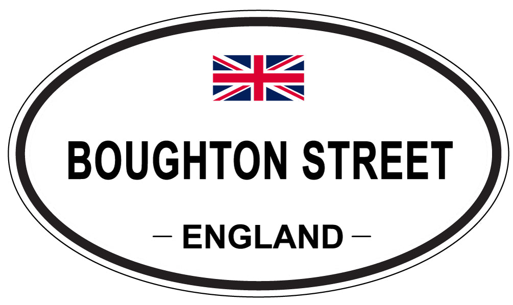 BOUGHTON STREET, ENGLAND - Oval Sticker