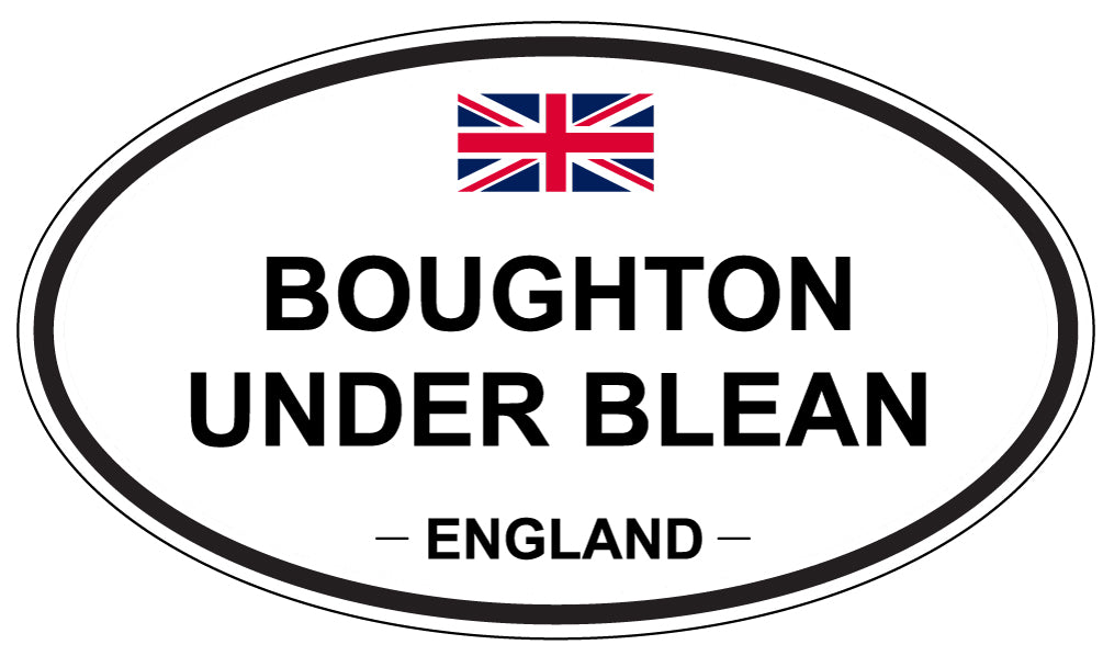 BOUGHTON UNDER BLEAN, ENGLAND - Oval Sticker