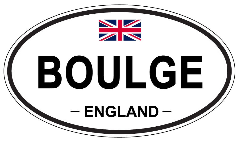 BOULGE, ENGLAND - Oval Sticker