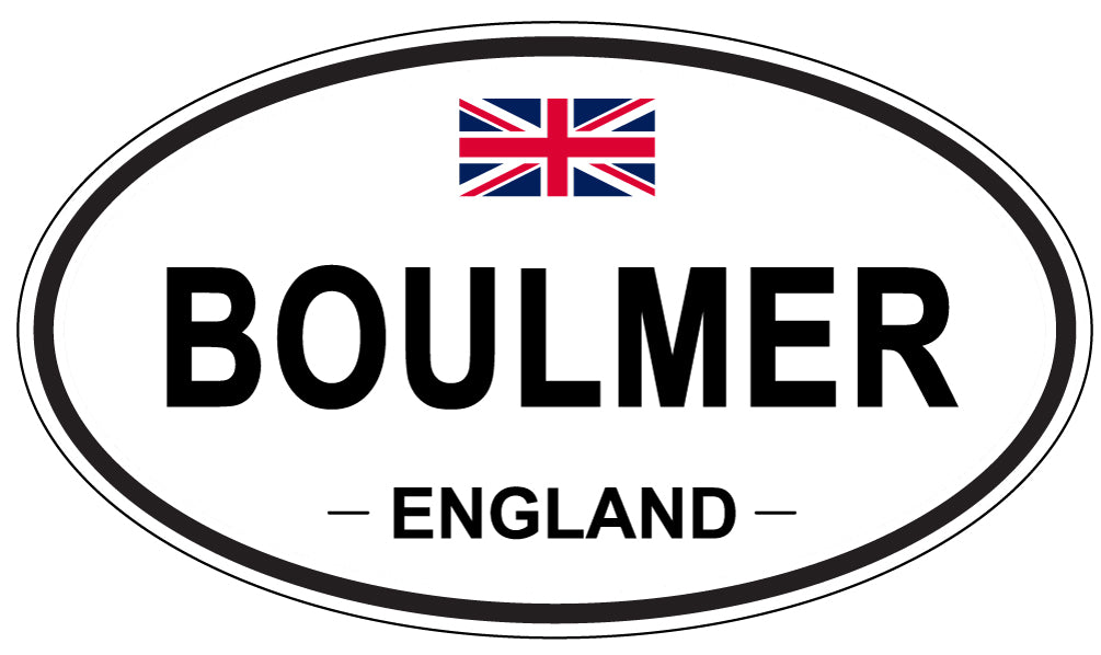 BOULMER, ENGLAND - Oval Sticker