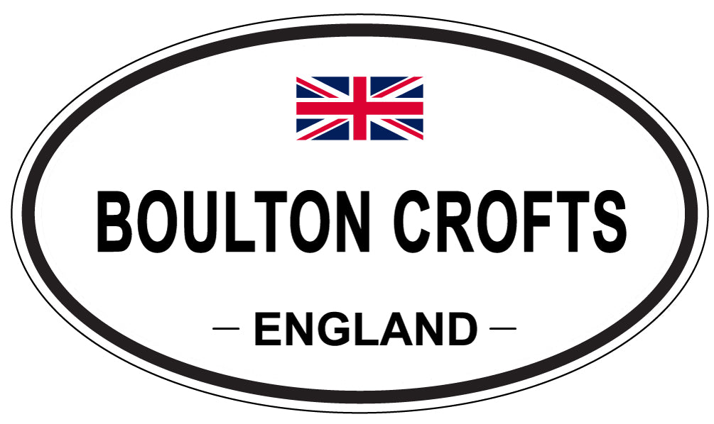 BOULTON CROFTS, ENGLAND - Oval Sticker