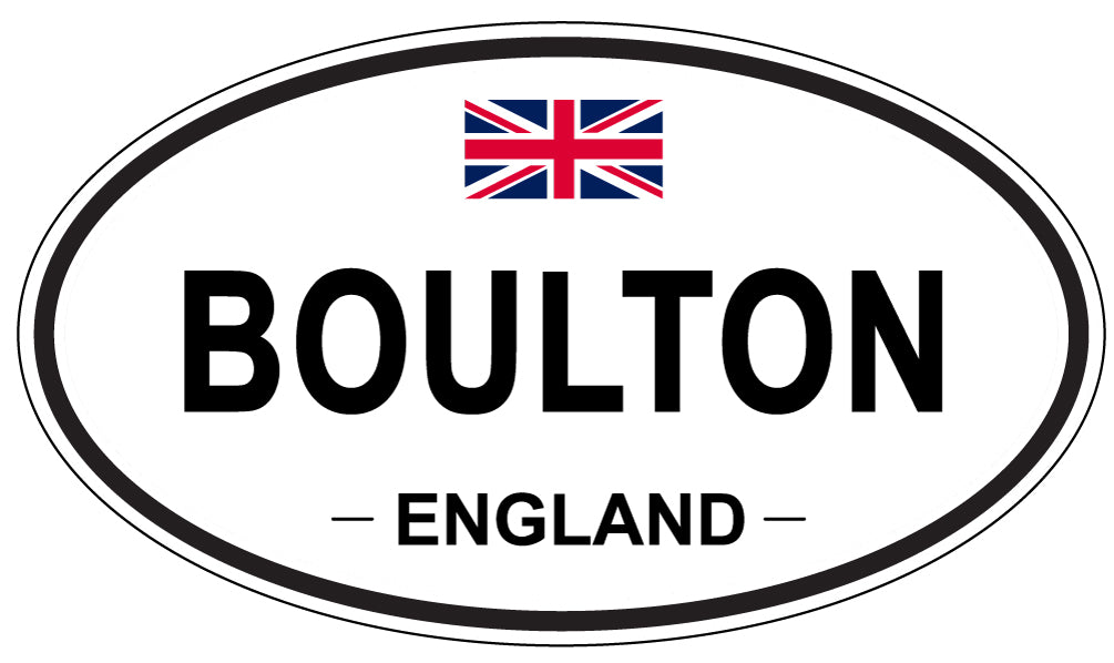 BOULTON, ENGLAND - Oval Sticker